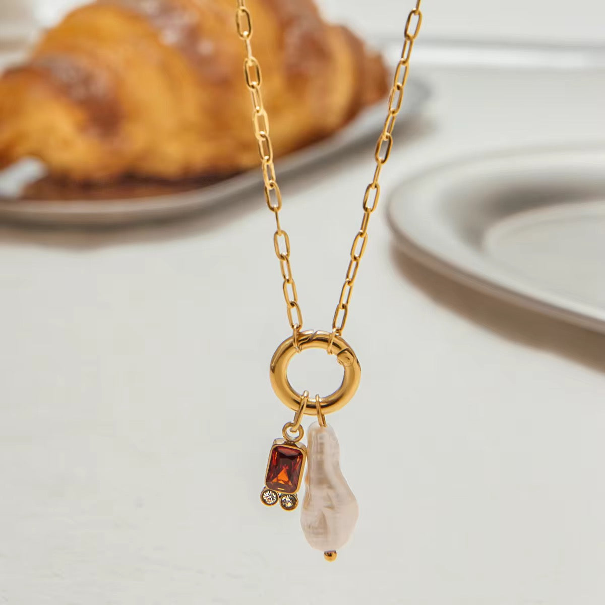 Pearl Pop Charms Necklace