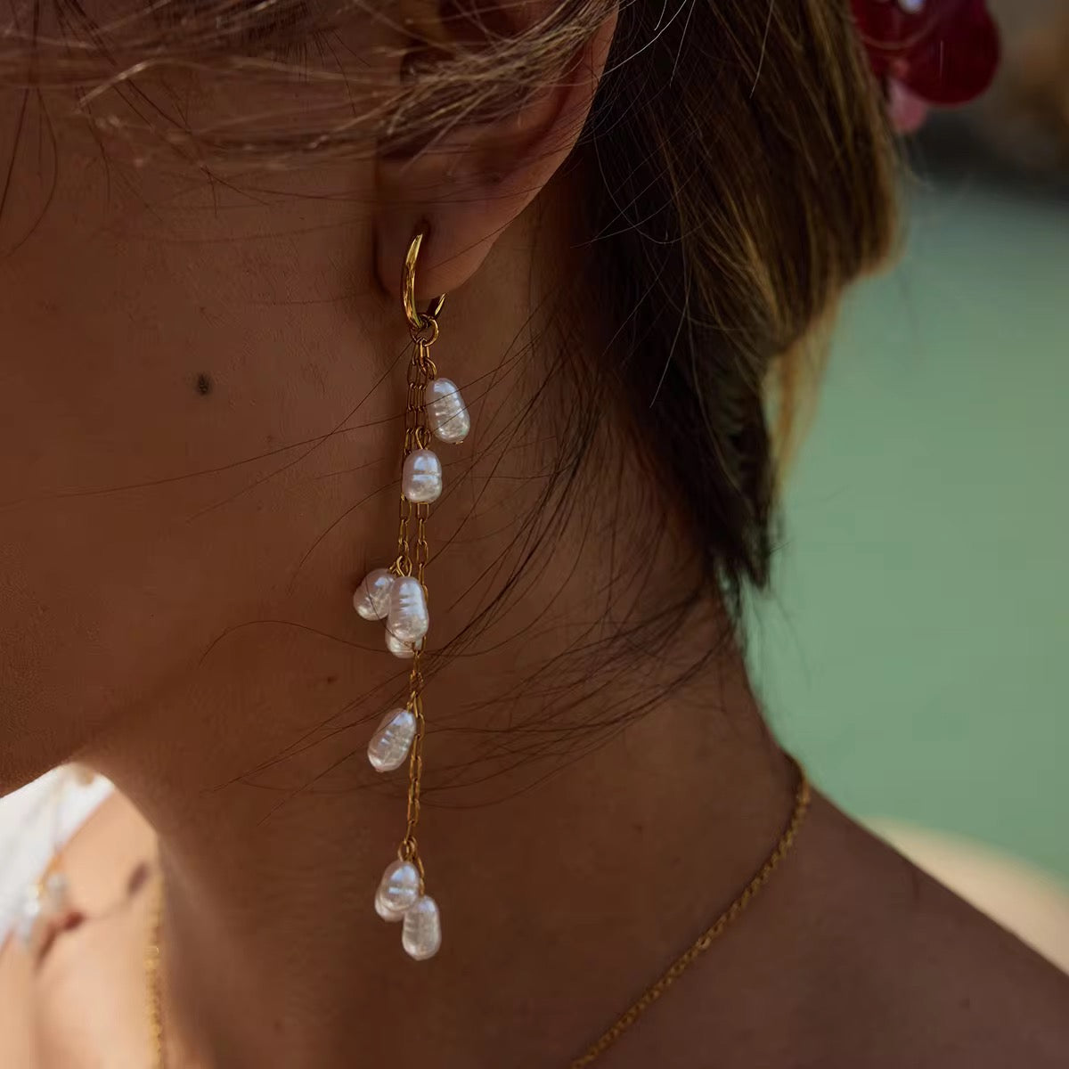 Pearl Chain Dangles