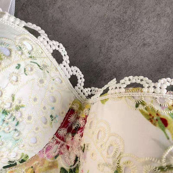 White Floral Bustier (Multicolor)