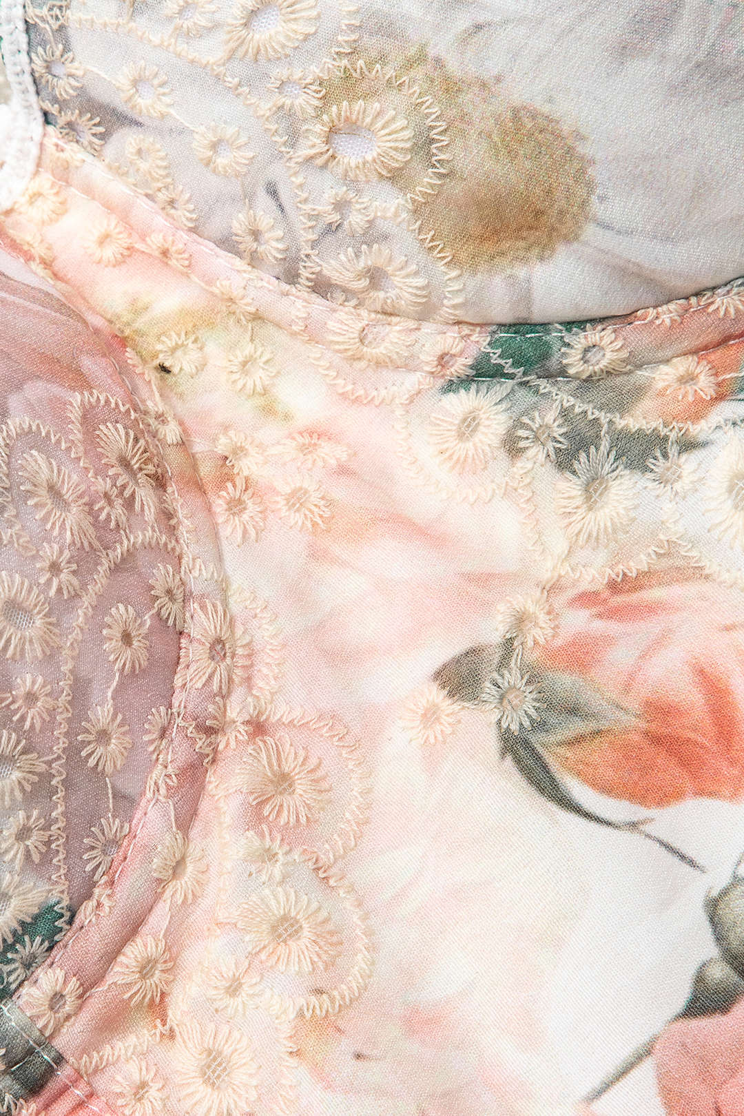 White Floral Bustier (Pink)