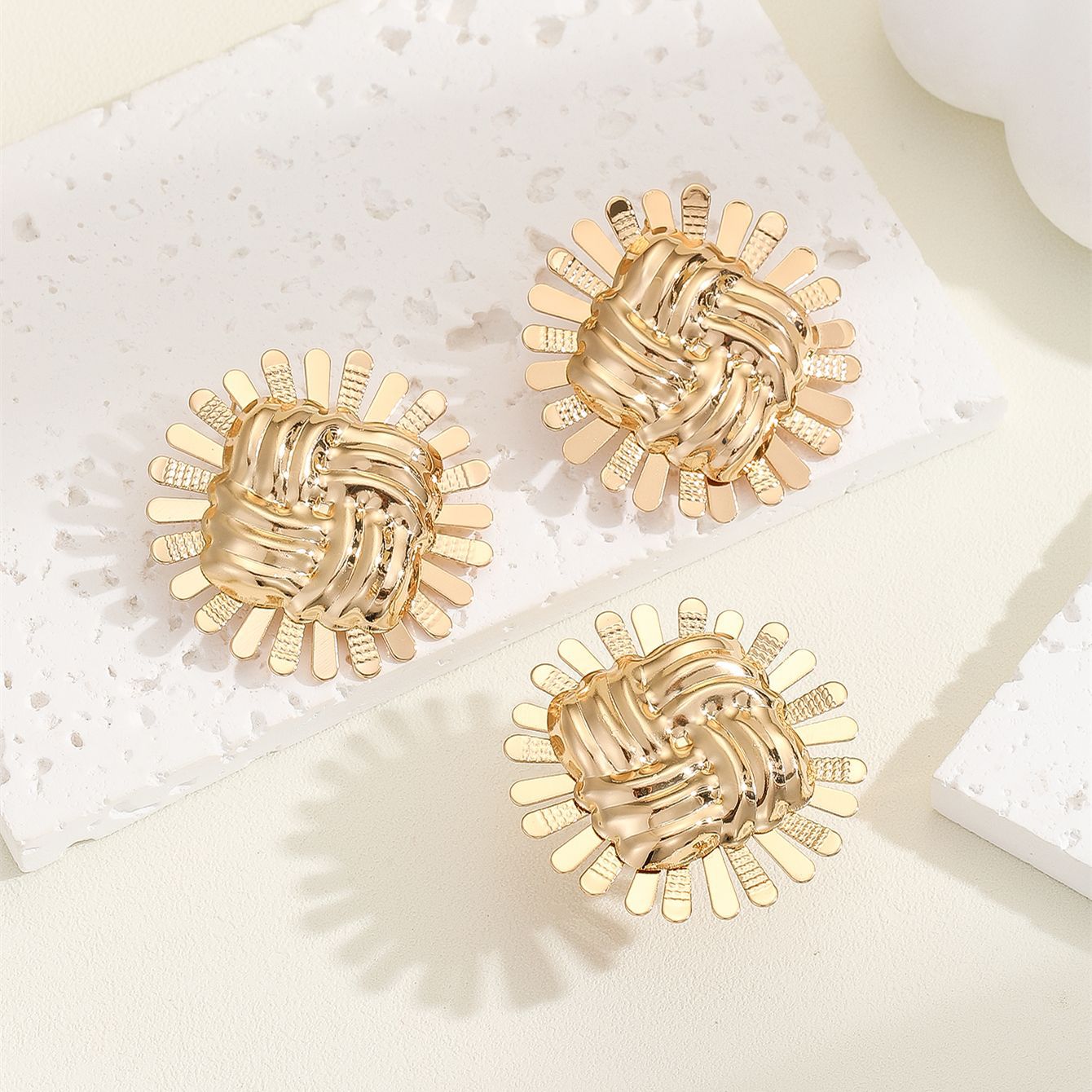 My Gold Sunflower Studs