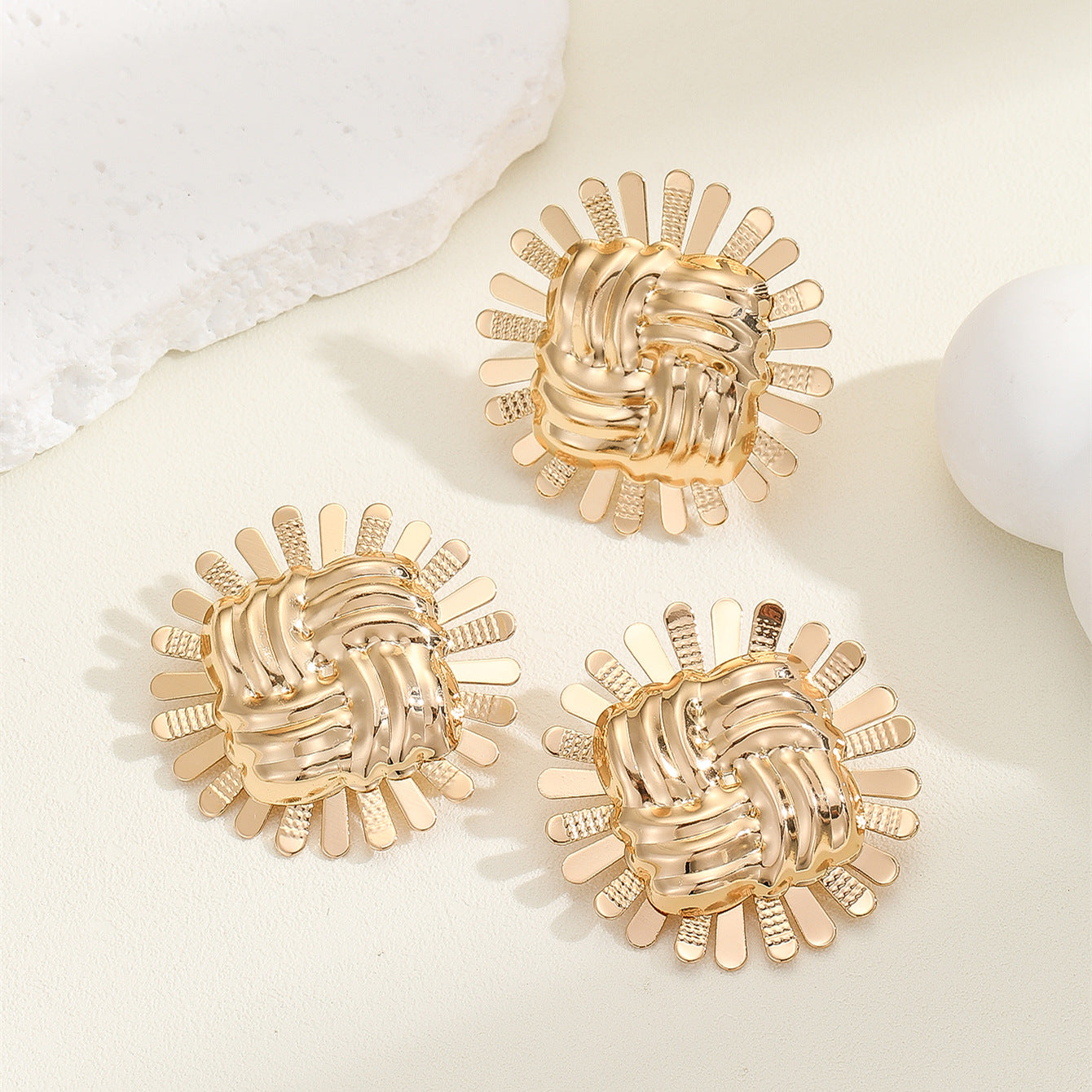 My Gold Sunflower Studs