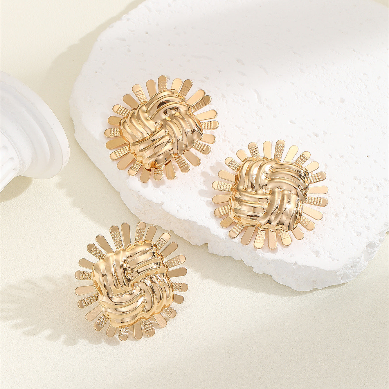 My Gold Sunflower Studs