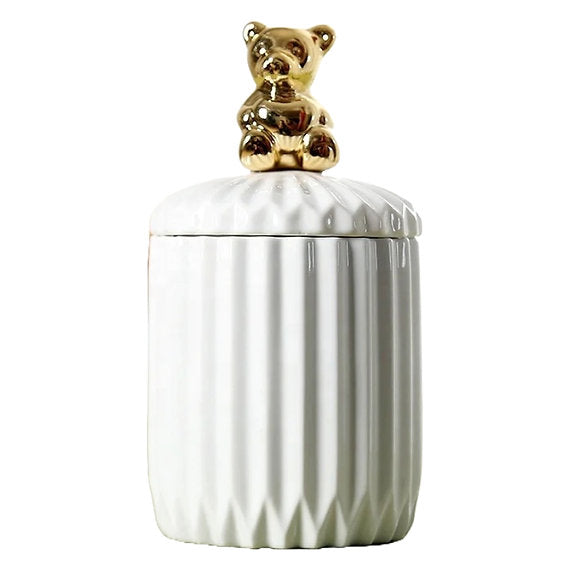 My Teddy Trinket Box (White with Gold Teddy Lid)
