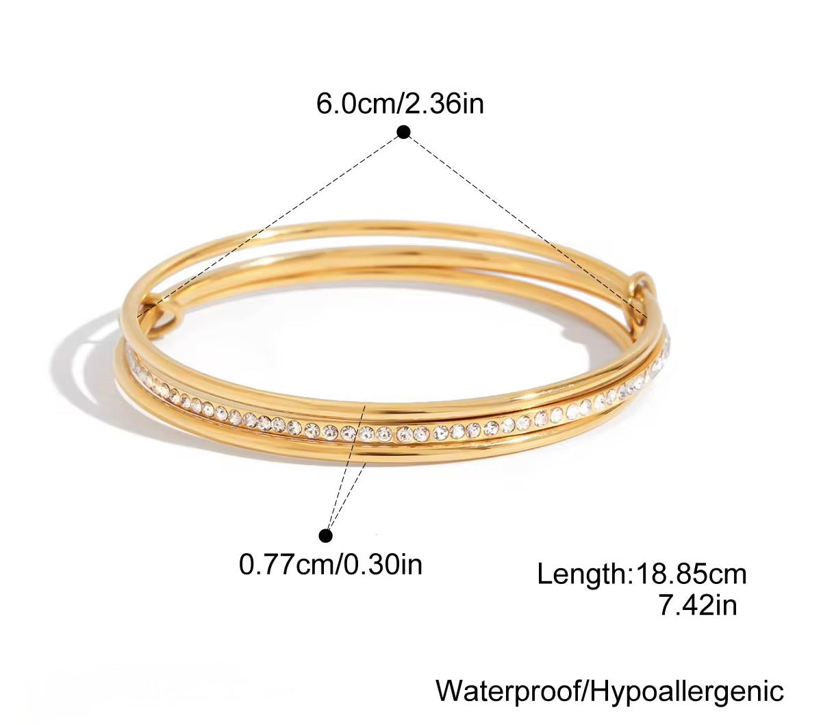 Trio Bling Bangle