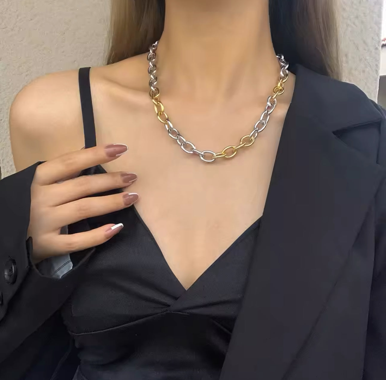Two Tone Link Necklace