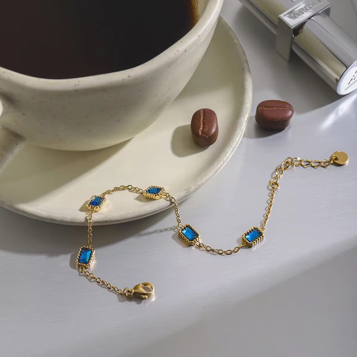 Blue Luxe Link Bracelet