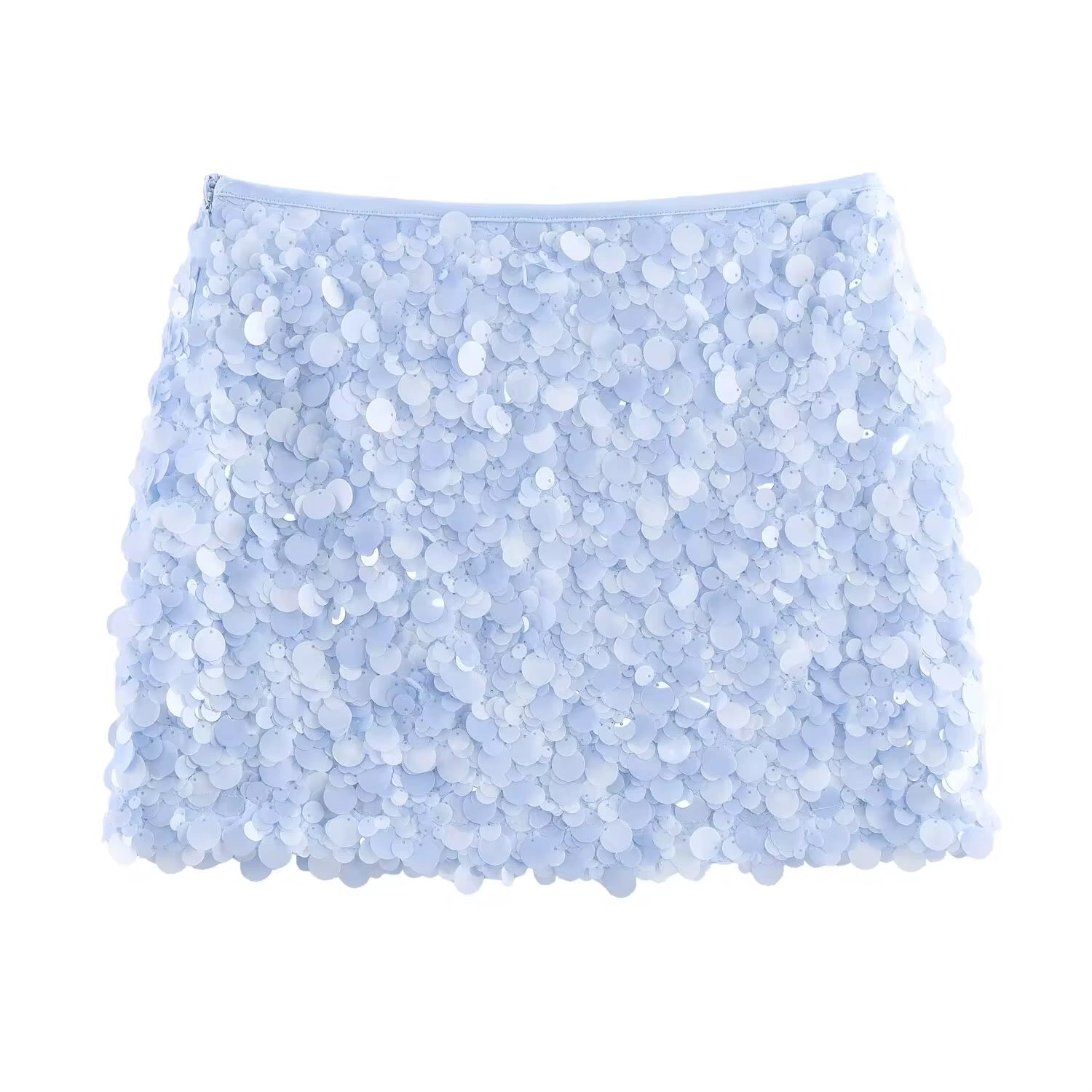 Disc Sequin Mini Skirt