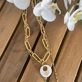 Acetate Circle (White Stone)