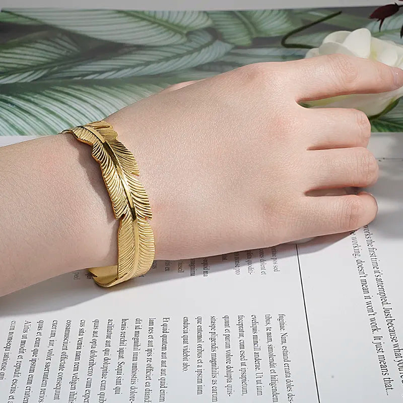 My Leafy Bangle (18k Gold Plated)