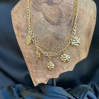 Circular Layered Station Necklace
