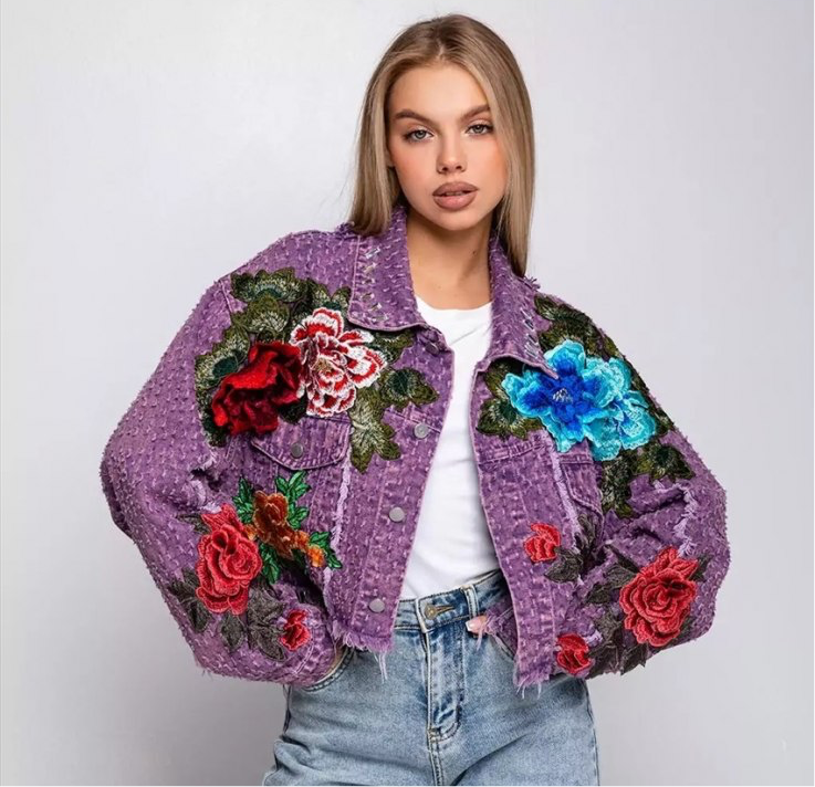 My Purple Spring Fling (Denim Jacket)