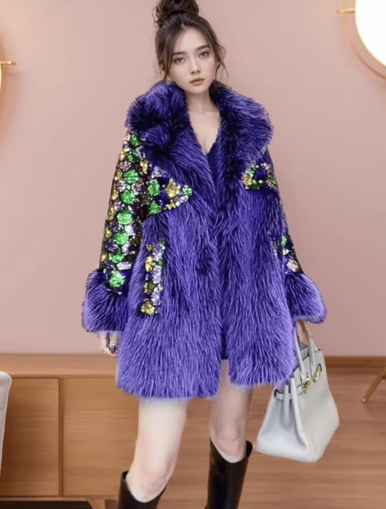 Fur Bling Luxe Coat