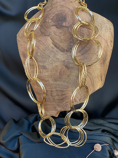 Looped Rings Necklace