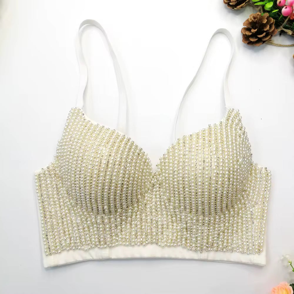 Bejewelled Pearl Luxe Corset