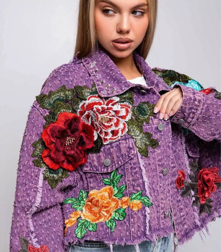 My Purple Spring Fling (Denim Jacket)