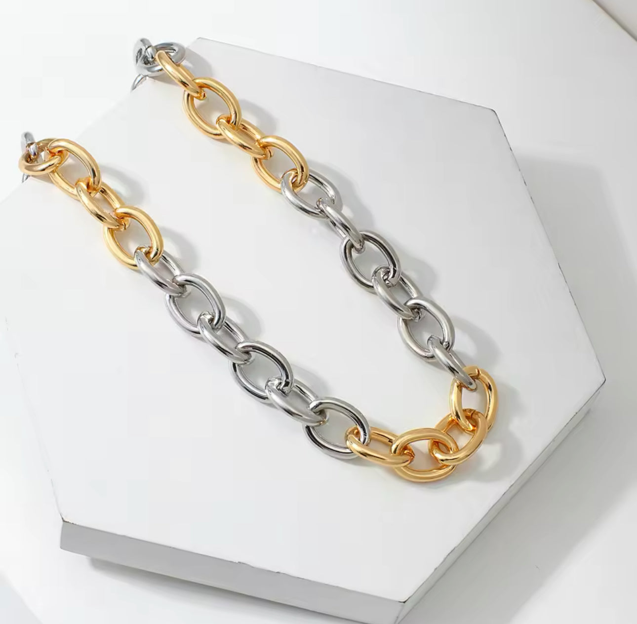 Two Tone Link Necklace