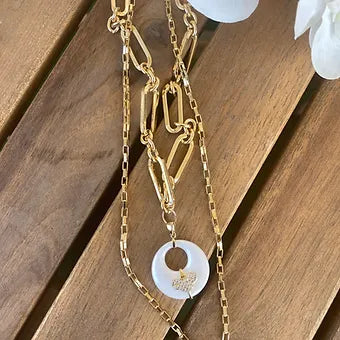 Acetate Circle (White Stone)