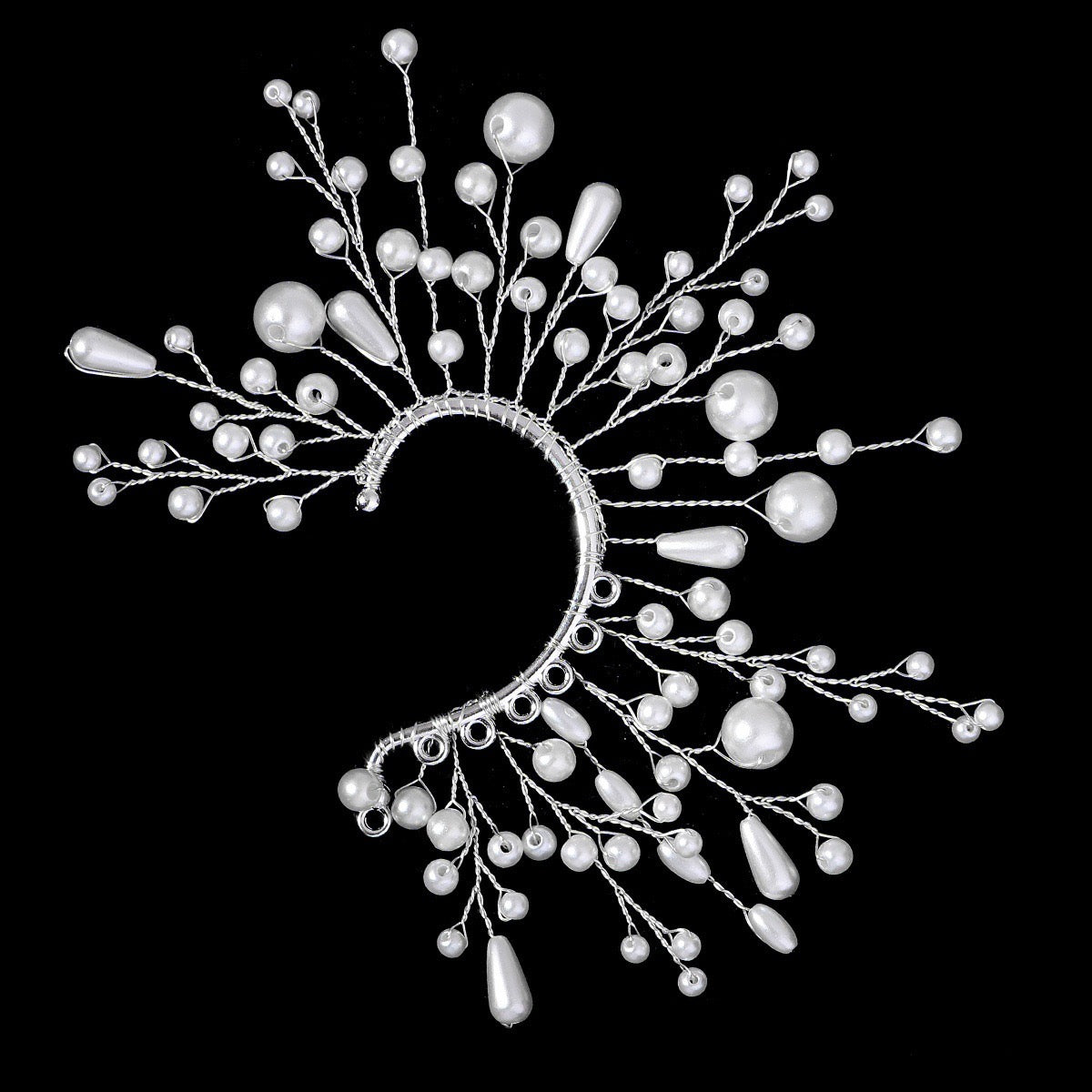 Celestial Bloom Pearl Ear Cuff