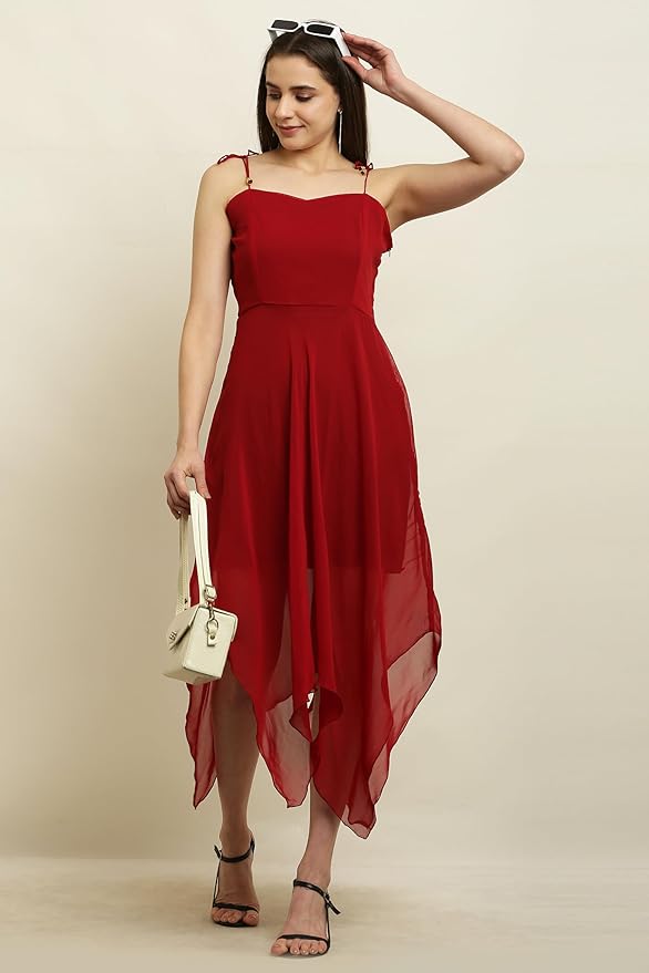 Asymmetrical Fit & Flare Dress