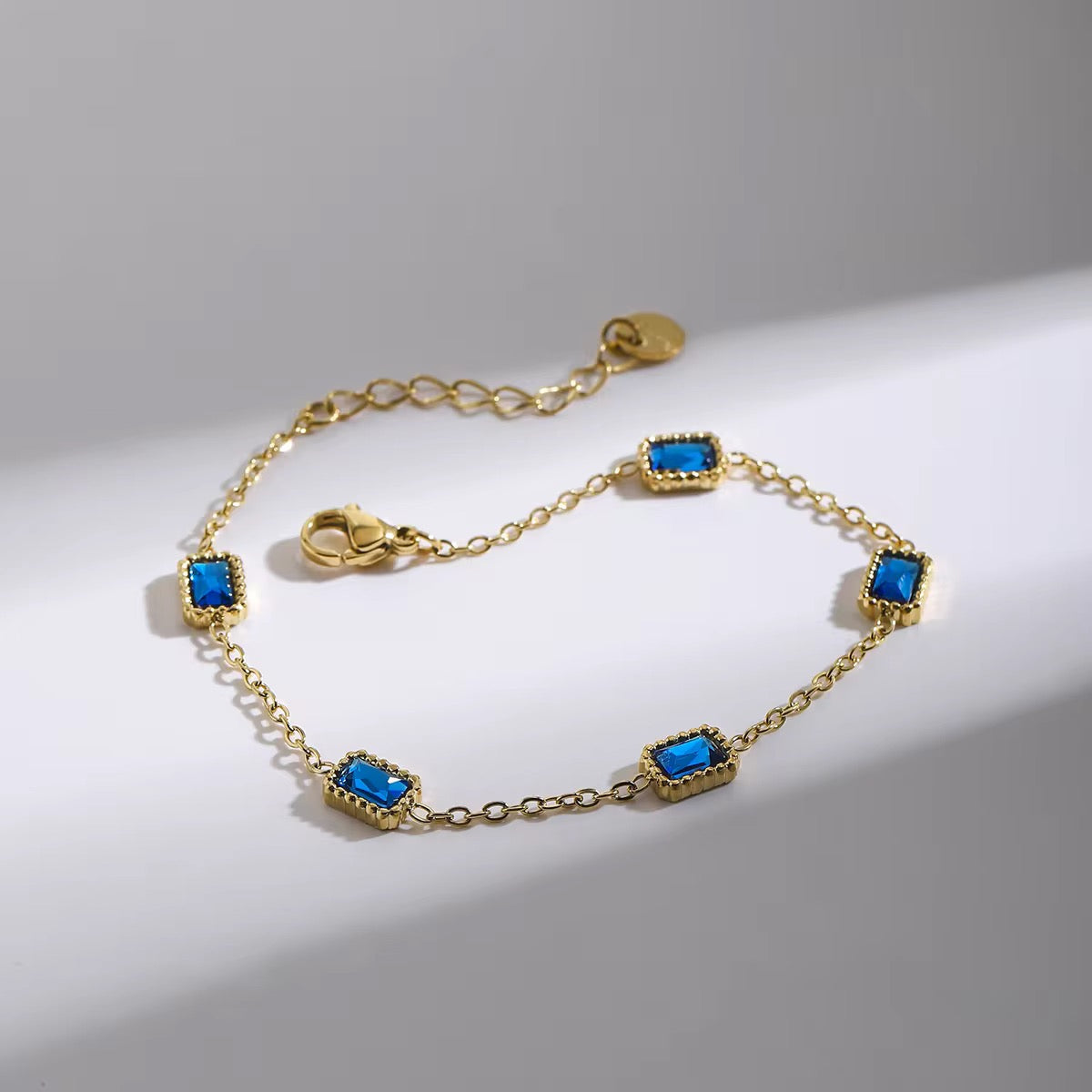Blue Luxe Link Bracelet
