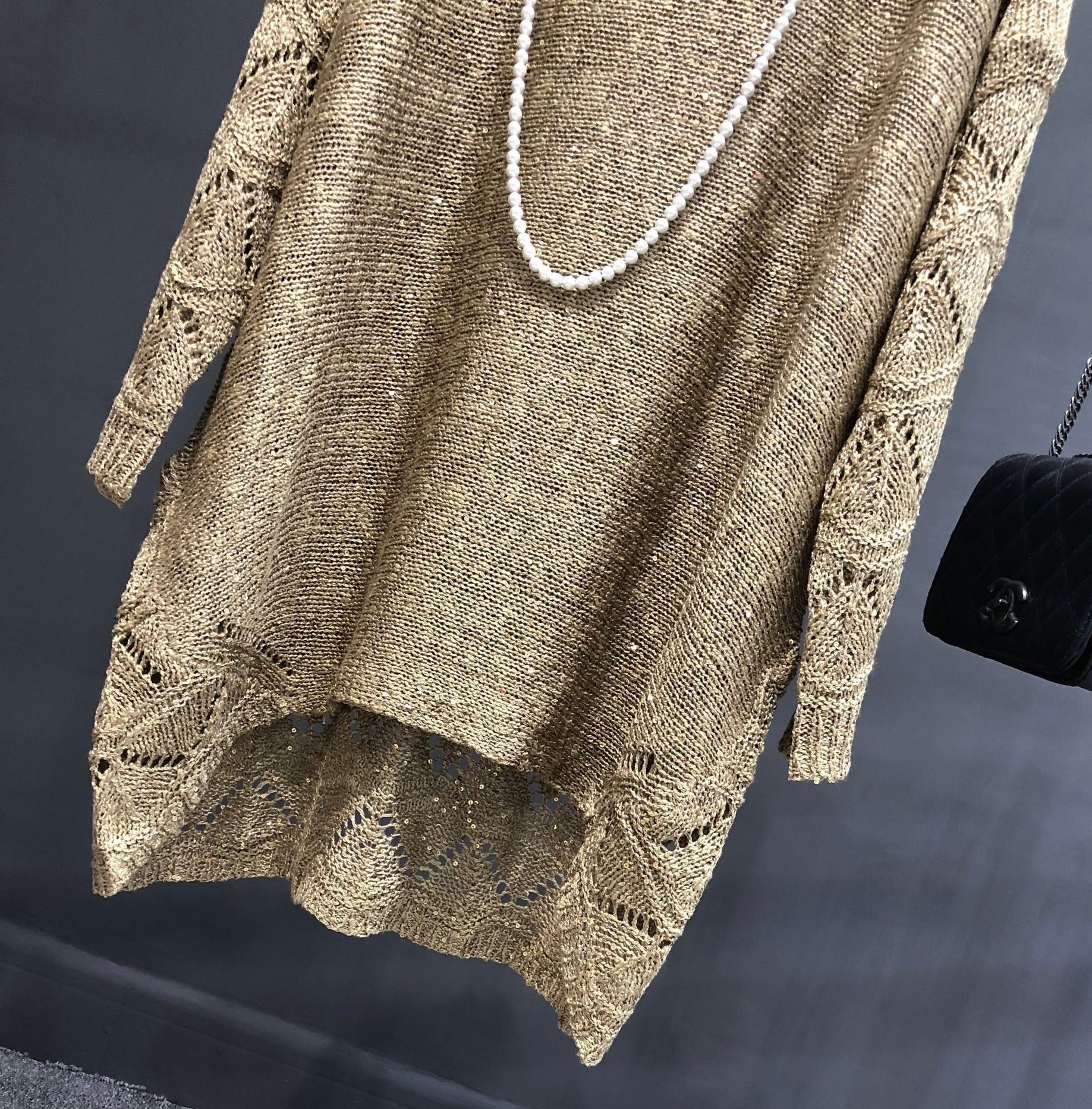Gold Knit Bling (Full Sleeves)