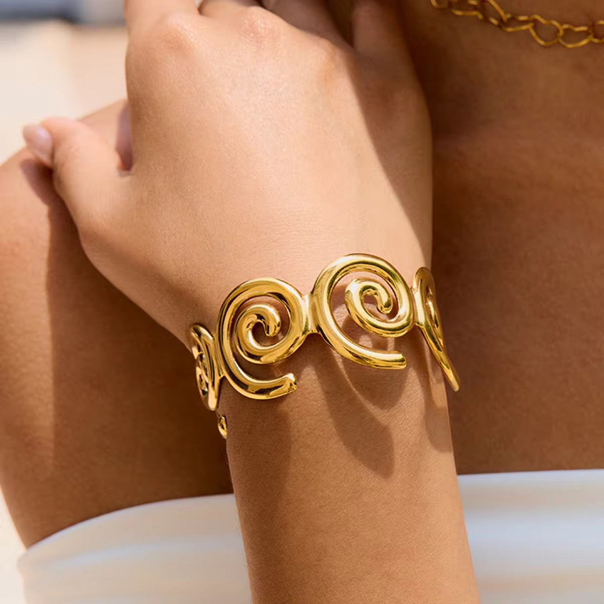 Gold Swirl Cuff