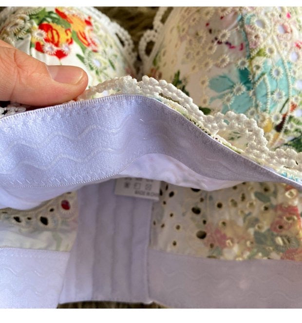 White Floral Bustier (Pink)