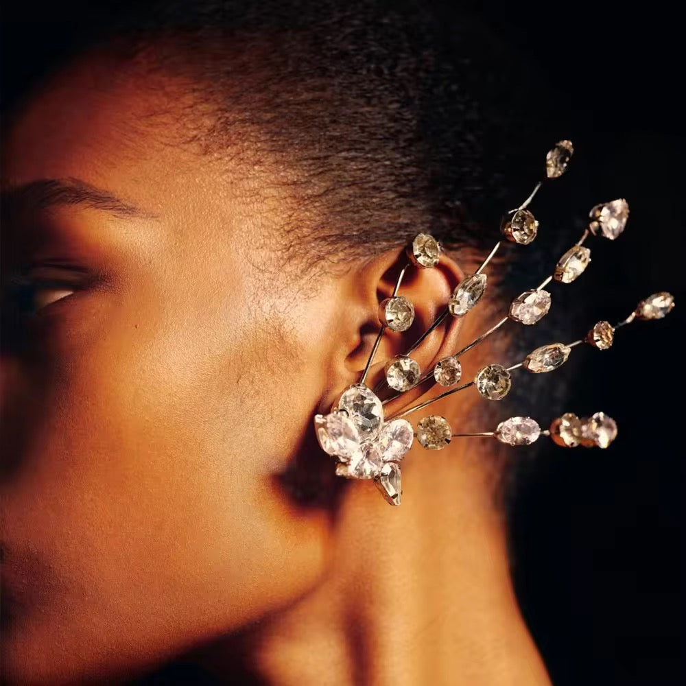 EDIN ROSE - Sparkle Wrap (Single Ear Cuff & Stud Earrings)