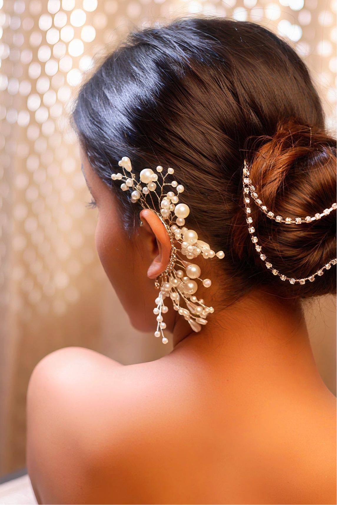 Celestial Bloom Pearl Ear Cuff