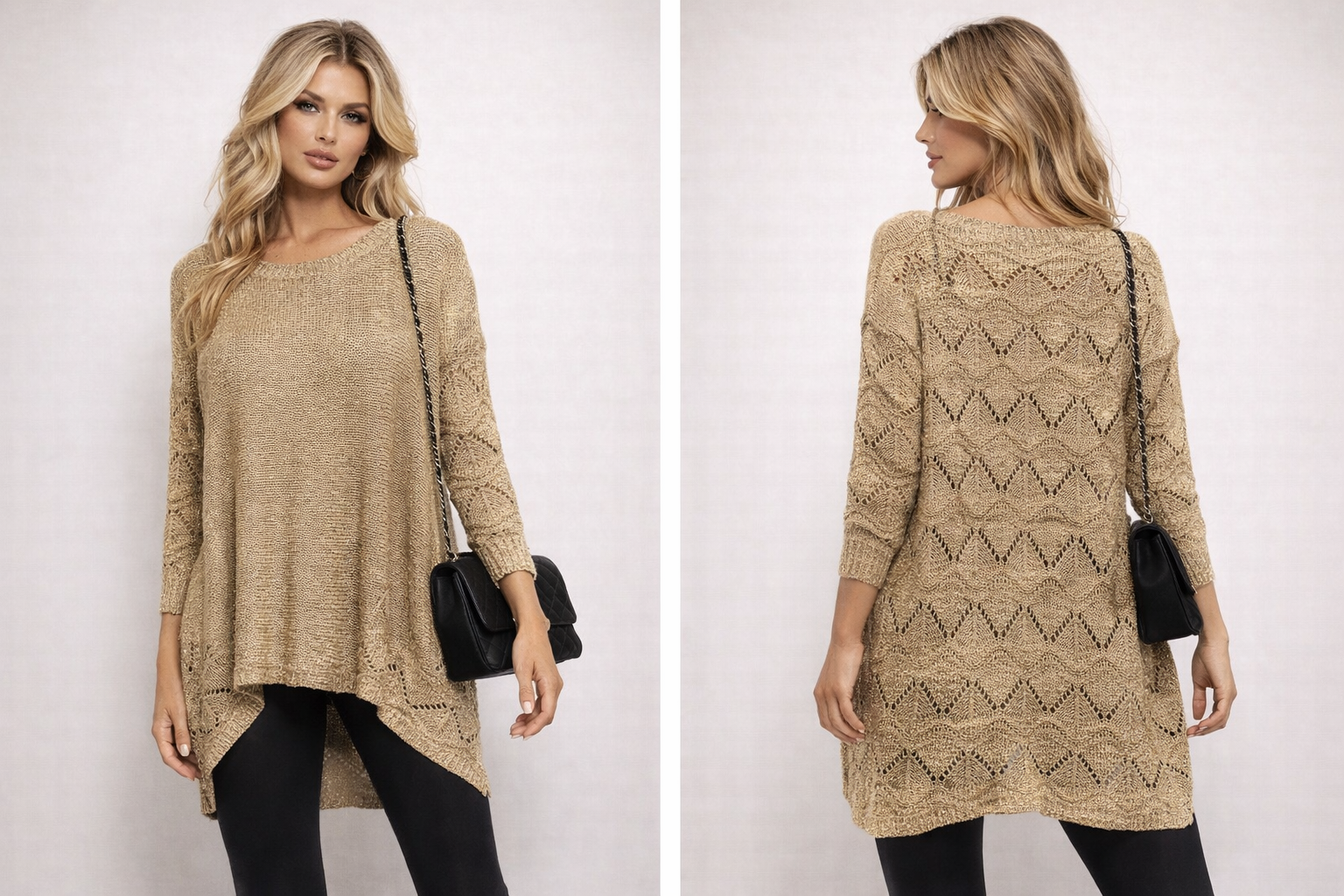 Gold Knit Bling (Full Sleeves)