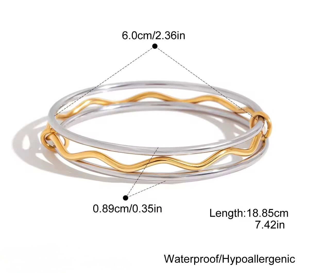Trio Wave Bracelet