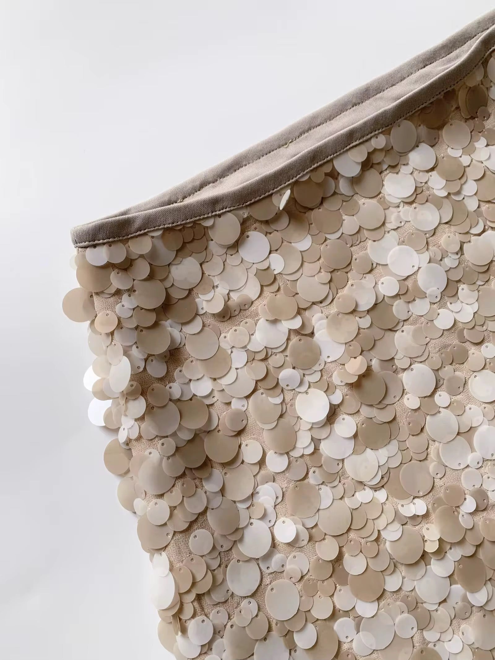 Disc Sequin Mini Skirt