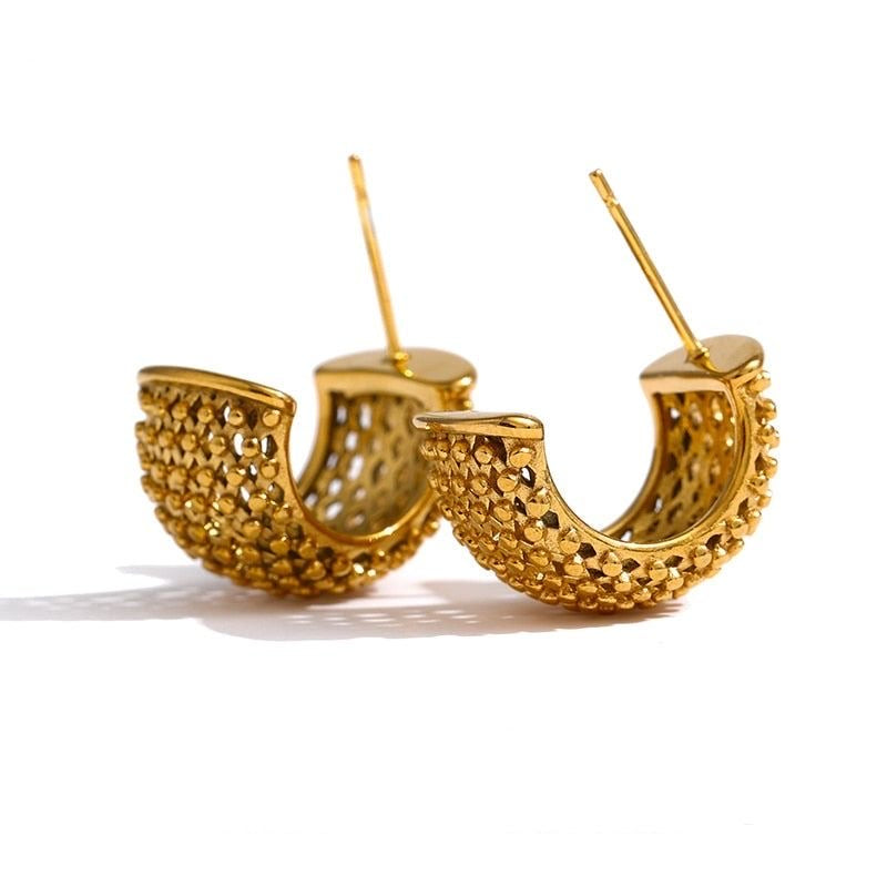 Mesh Half Hoop Earrings