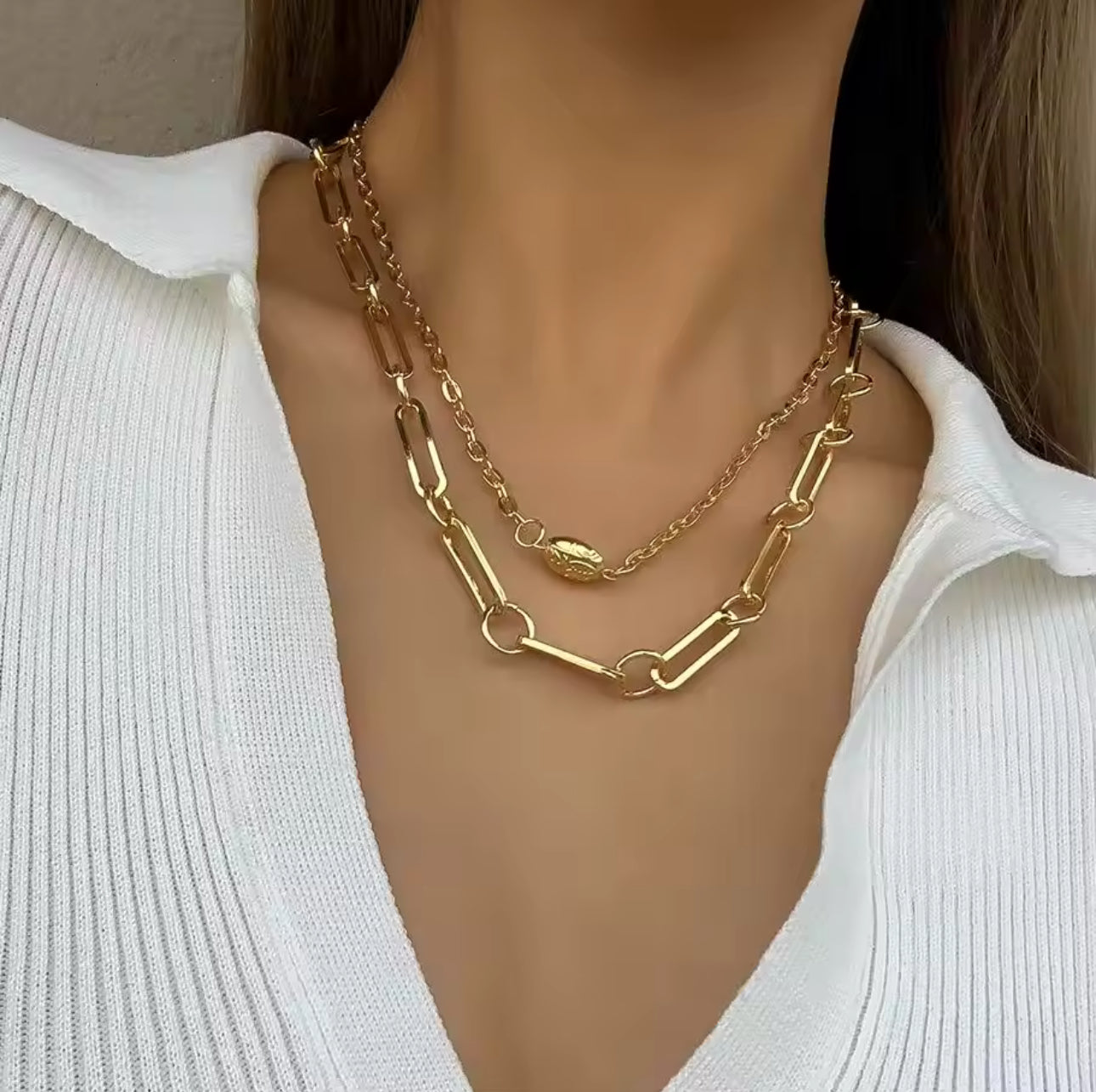 Chunky Two in One Necklace