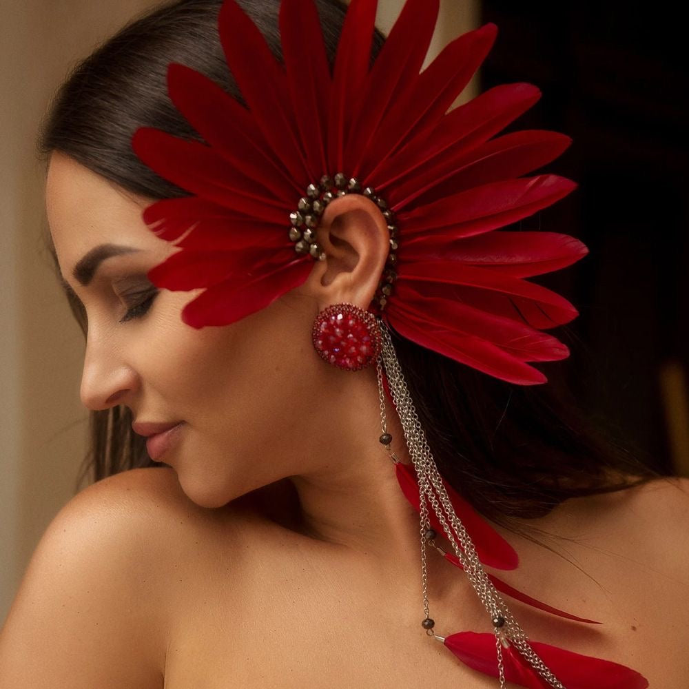 Phoenix Feather Ear Cuff (Single)