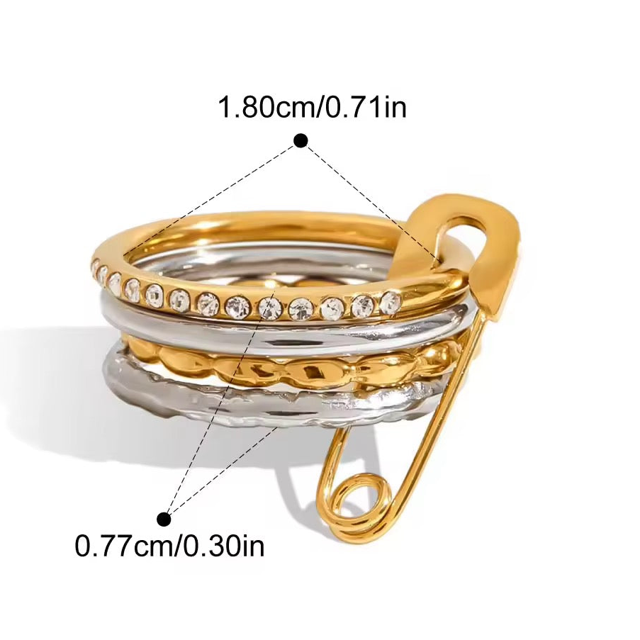 Bling Pin Multi-Layer Ring