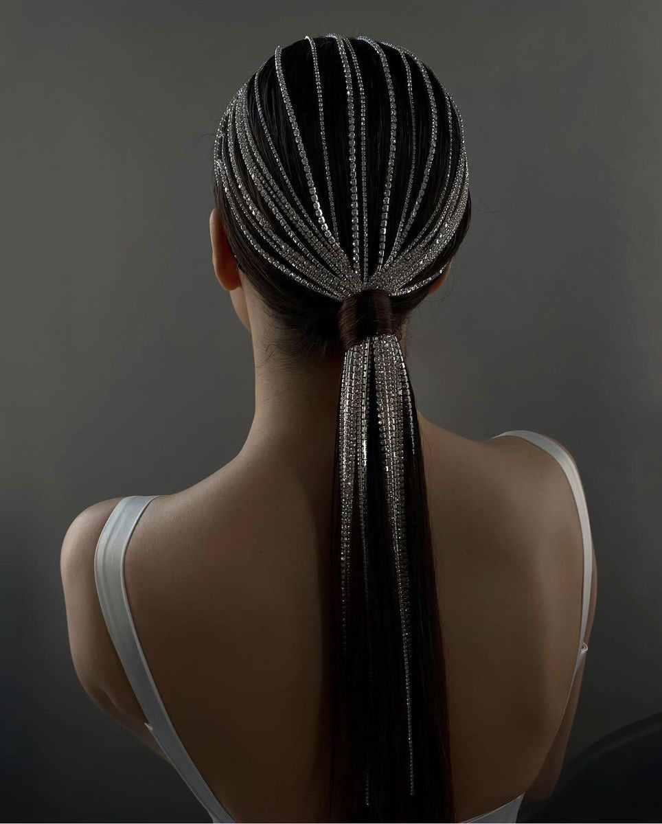 Rhinestone Tasseled Hairwear Band