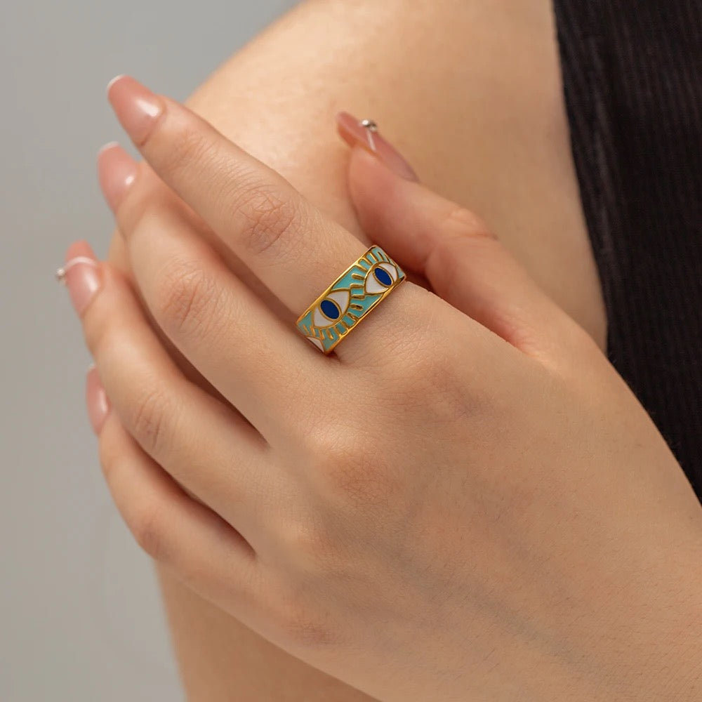 My Blue Evil Eyed Ring