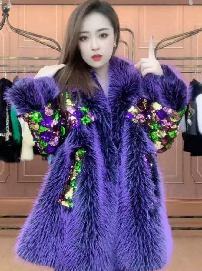 Fur Bling Luxe Coat