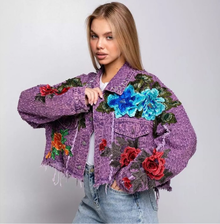 My Purple Spring Fling (Denim Jacket)