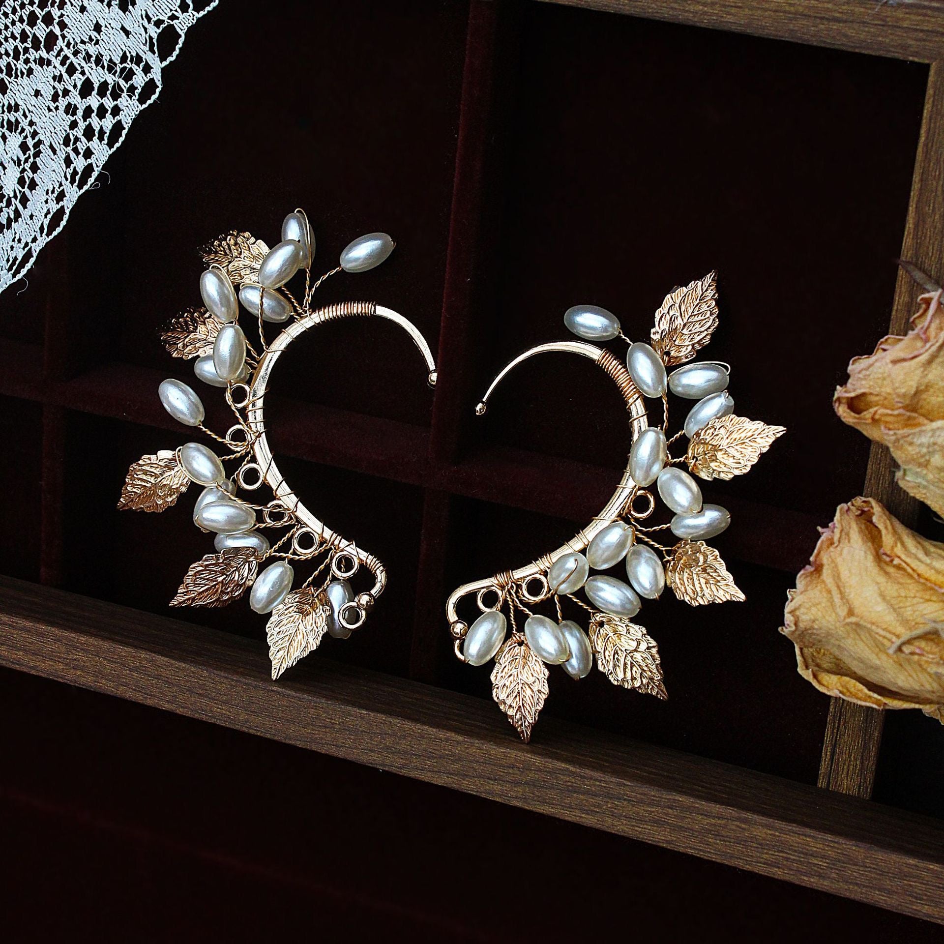 Pearl Ivy Ear Cuffs