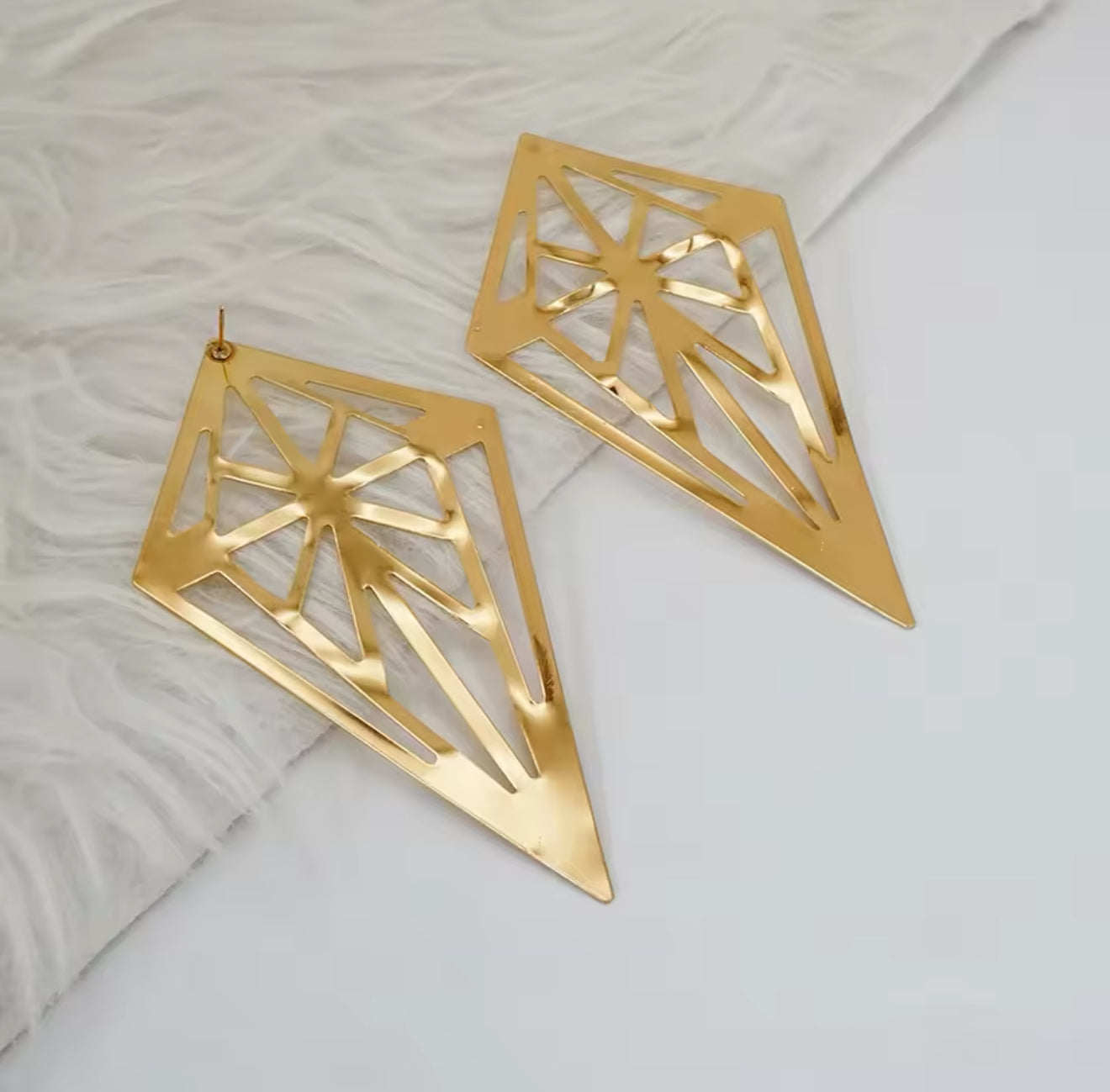 My Gold Rhombus Studs