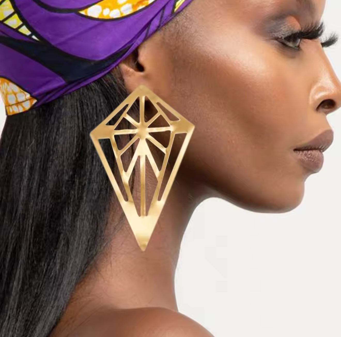 My Gold Rhombus Studs