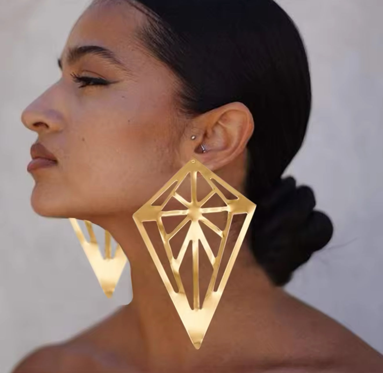My Gold Rhombus Studs