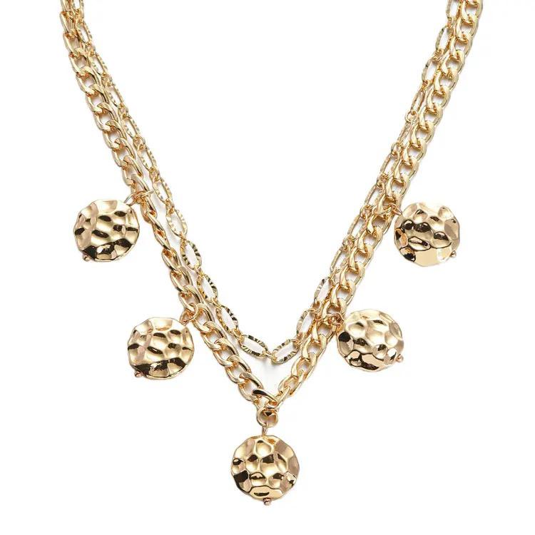 Circular Layered Station Necklace