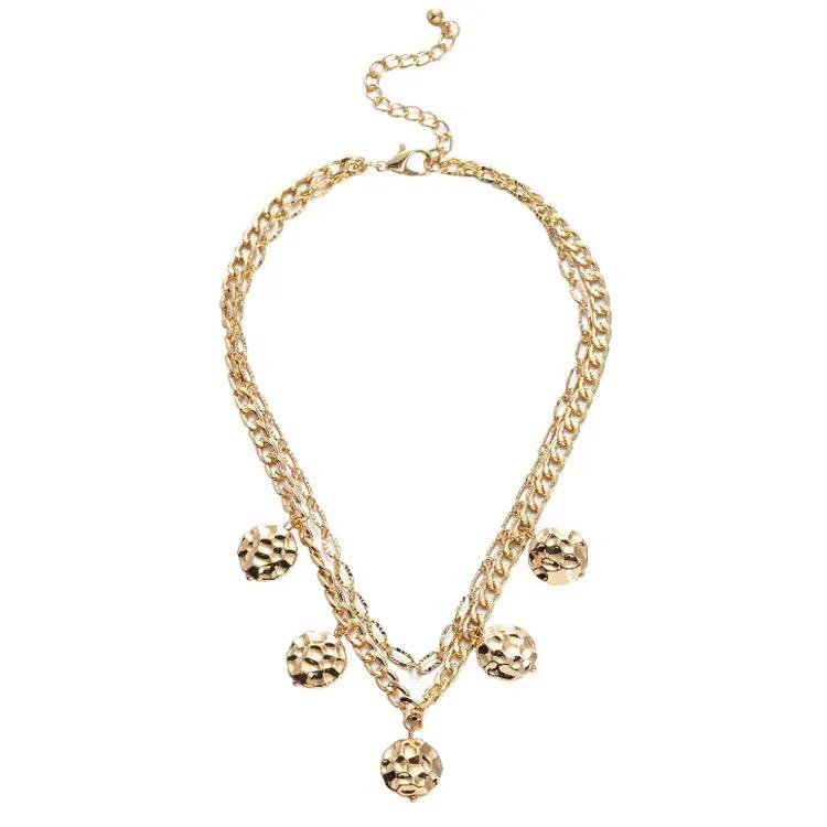 Circular Layered Station Necklace