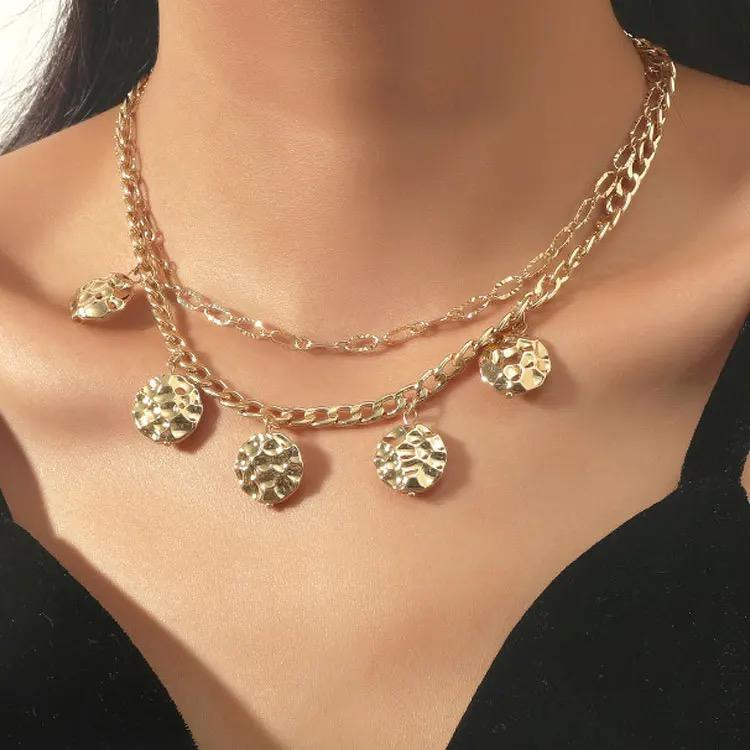 Circular Layered Station Necklace