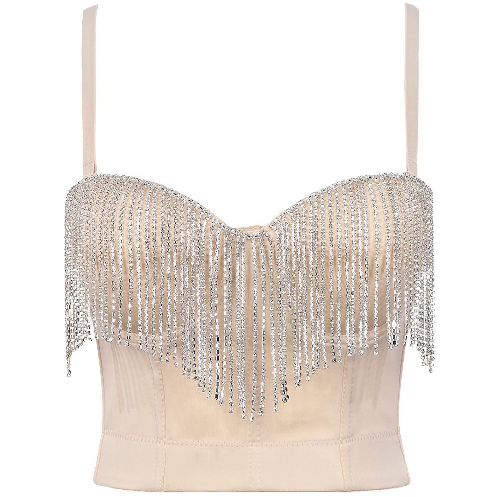 Rhinestone Laced Bustier (Skin)