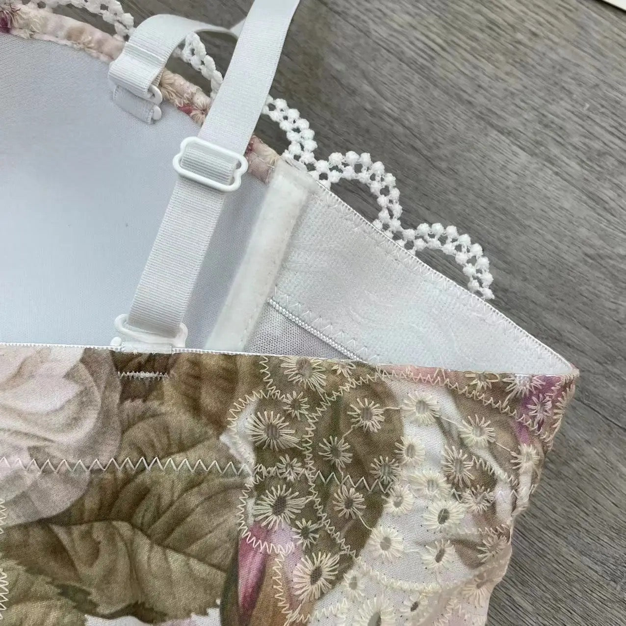 White Floral Bustier (Purple)